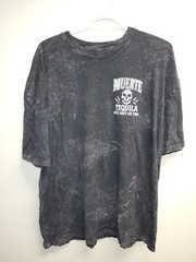 Muerte Tequila Men’s Medium Acid Wash T Shirt Skull Graphic One Shot Or Two