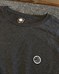 PRETTY GREEN Men’s Charcoal/Marl Grey Cotton T-Shirt Embroidered Logo Top XXL