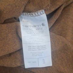 Carhartt K87 Loose Fit Brown Pocket Logo Crew Neck T-Shirt Men XL Regular
