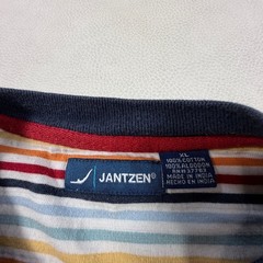 Jantzen Mens XL Ringer T-Shirt Multicolor Striped Cotton Short Sleeve Retro Tee