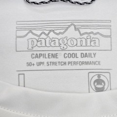 Patagonia Capilene Cool Daily Graphic Shirt Mens Medium White Wave UPF 50+ Tee