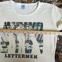 Rare Vintage 70s/80s The-Letterman Band Shirt XS Pop-Trio 16” x 23”