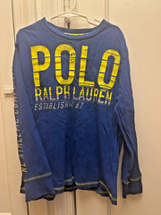 Polo Ralph Lauren RL67 Long Sleeve Shirt youth small Cotton
