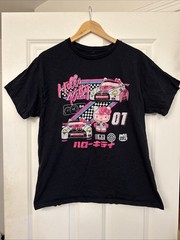 Hello Kitty Racer Tokyo Speed T-Shirt Large Black Sanrio Race Car