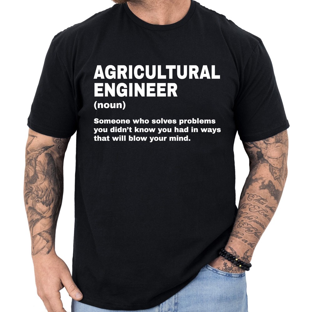 Agricultural Engineer Definition T-shirt Birthday Gifts Funny Profession Shirt