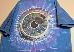 Pink Floyd Tie Dye T-Shirt Men’s 2XL Blue Graphic Band Tee Short Sleeve Cotton