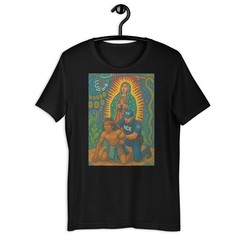 Virgin Mary ICE Border Protest Chicano Art Graphic T-Shirt