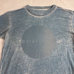 Quiksilver Blue Short Sleeve Graphic Light Weight Shirt Men’s Medium Sheer