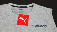 Puma Mens Performance 1 Active Sports Ocean tropic Logo Sports Tank Top