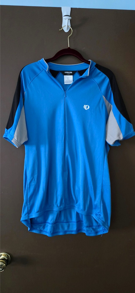 Pearl Izumi Blue Short Sleeve Cycling Jersey Zip Top Size XXL Rear Pockets
