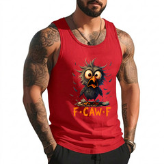 Funny F-Caw-F Black Crow FCawF Humor Quote Bird Meme Tank Top