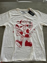 C-Life-Group CHEMISTRY Large beige Graphic Pizza T-shirt