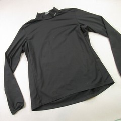 REI Shirt Mens XL Long Sleeve High Neck Outdoors Midweight Black Stretch
