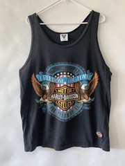Vintage 90’s Harley Davidson Sleveless Tank Eagle Freedom Highway USA Tag (L)