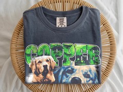 Custom Pet Dog Face Bootleg Comfort Tee Shirt Personalized
