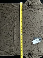 John Varvatos Luxury Shirt – Twine Brown – Raw Cut Edges – Crinkle – Vtg 2023