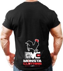 Monsta Clothing Co. Rooster Strong Mens Gym T-Shirt Bodybuilding Fitness