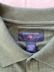 Men’s Dark Green Henley Long Sleeve Saddlebred Brand Size Large Chest 48”