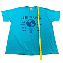 Vintage Jesus Tee Shirt Top Bible Verse Biblical God XL Y2K Walk A Thon Marathon