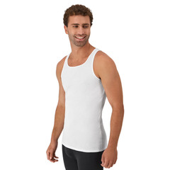 Hanes Men’s Tank Tops Undershirt Moisture Wicking Cotton Ribbed, White – 10 Pack
