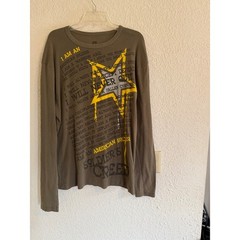 US Army Mens 2XL Soldier’s Creed Long Sleeve Graphic T-Shirt Olive Green USA