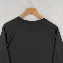 Lululemon Shirt Mens Large Black Long Sleeve Lightweight Athleisure Logo Stretch