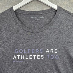 Travis Mathew “Golfers Are Athletes Too” Graphic T-Shirt Men’s XXL Heather Gray