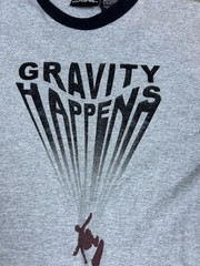 Vintage No Boundaries Gravity Happens Skateboarding T-Shirt Size Large Y2K