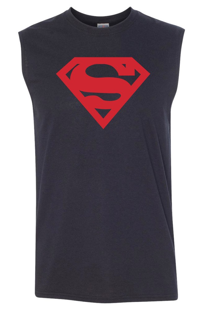 Superman Logo SLEEVELESS T-shirt – DC Comics Super Hero