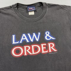 Vintage Law & Order Shirt Mens Large Black NBC Experience TV Graphic Tee