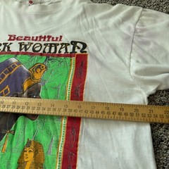 Beautiful Black Woman Nefertiti Egypt Shirt Vintage Colorful Single Stitch XL