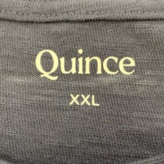 Quince T Shirt Mens 2XL Navy Organic Cotton Slub Crew Neck Short Sleeve Casual