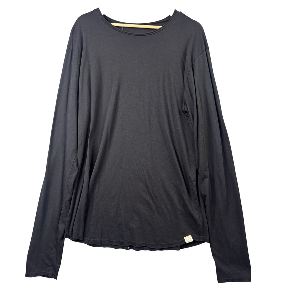 One Golden Thread Unisex Size XL Black Long Sleeve T-Shirt Tencel Supima Cotton