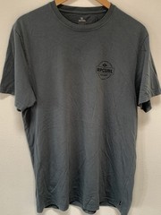 Rip Curl Men’s XL Gray Standard Fit Graphic Logo Crew Neck Short Sleeve T-Shirt