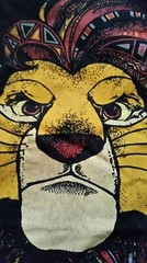 Disney The Lion King Mufasa Simba Tribal Head Black Graphic T Shirt Adult Size M