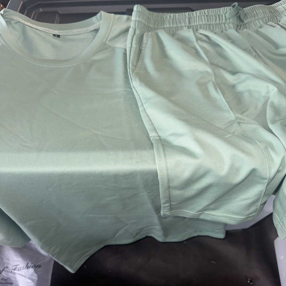 Choice Of Fashion Men’s T Shirt And Shorts Mint Color Size L