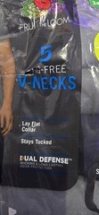 Fruit of the Loom Men’s 5-Pack Tag-Free V-Neck T-Shirts – Size Small