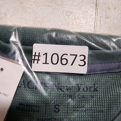 Jachs Shirt Mens Small Green Long Sleeve Pullover Waffle Henley *NWT*