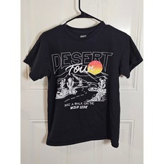 Brisco Brands Desert Tour Graphic T-Shirt Black Wild Side Road Trip Mens Medium