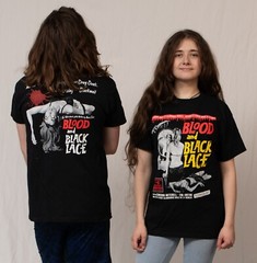 BLOOD AND BLACK LACE 1964 2-Sided T-Shirt Size: MEDIUM Mario Bava Giallo Gialli