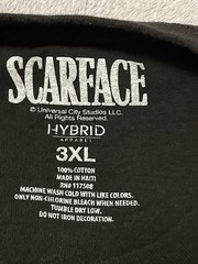 Scarface The World Is Yours T Shirt Mens 3XL Black Tony Montana Movie Hybrid Tee