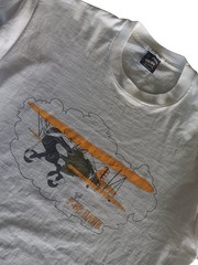 Vintage 90s P-6E Hawk airplane single Stitch Military T-Shirt large
