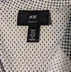 H&M 2-Piece Loose Fit Resort Shirt / Mesh Shorts Size XL Grey Beach Casual