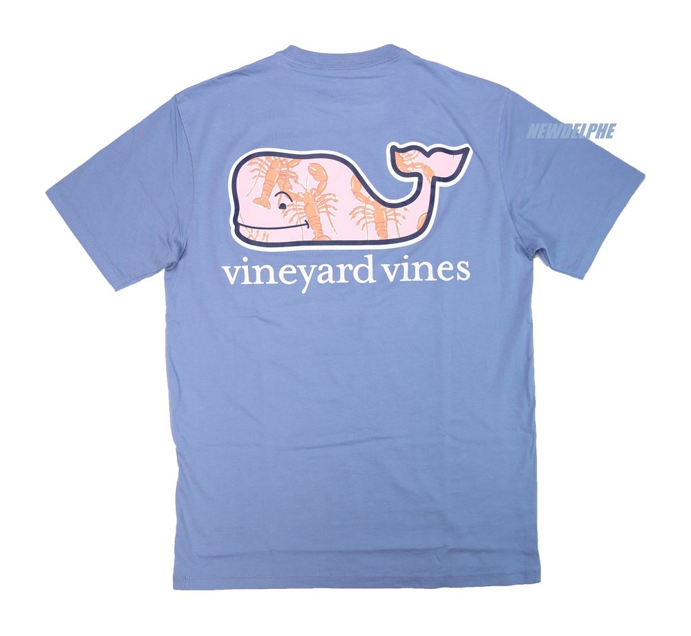 NWT Vineyard Vines Men SS Pocket Crew Tee T-Shirt “LOBSTER TOSS WHALE FILL”