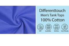 Different Touch 5 Pack Men’s Big and Tall Muscle Ribbed Tank Tops A-Shirts…