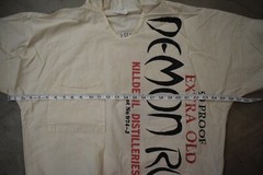 Vtg 90s Demon Rum La Trenzz Sugar Sack Faded Hoodie Shirt Boxy Made In USA