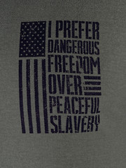 Howitzer Style Men’s T-Shirt Freedom Over Military Grunt MFG