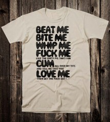 Retro Punk Tee T Shirt Novelty Seditionaries Boy London Beat Me Whip Me