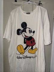 Walt Disney World Mickey Sleepwear Sleep Shirt Over Sized Glitter Vintage 90’s
