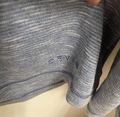Orvis Men’s Shirt Heather Blue/ Grey Long Sleeve Pullover Chest 48 XL EUC